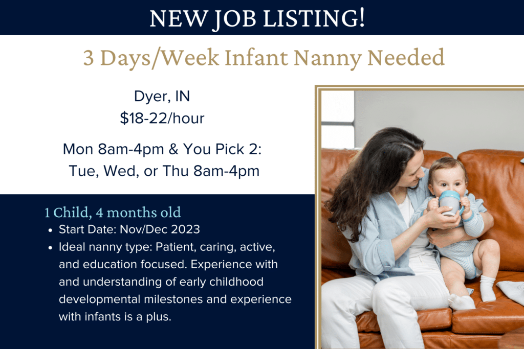 PT Nanny Position with infant in Dyer Indiana